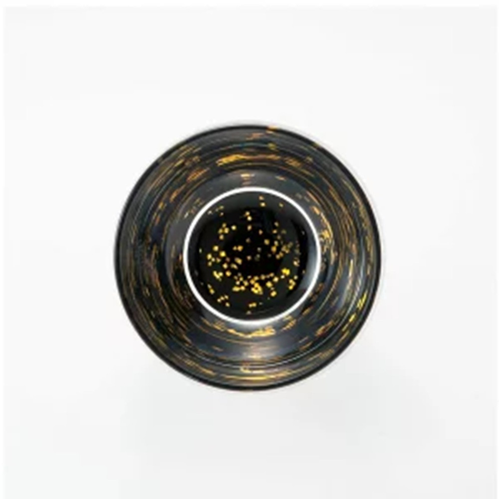 みよし漆器本舗 紀 州塗り ぬりもん de Verre 冷酒グラス きらり 単品 黒 100ml