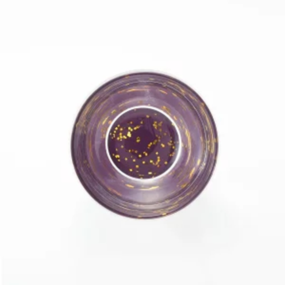 みよし漆器本舗 紀 州塗り ぬりもん de Verre 冷酒グラス きらり 単品 紫 100ml