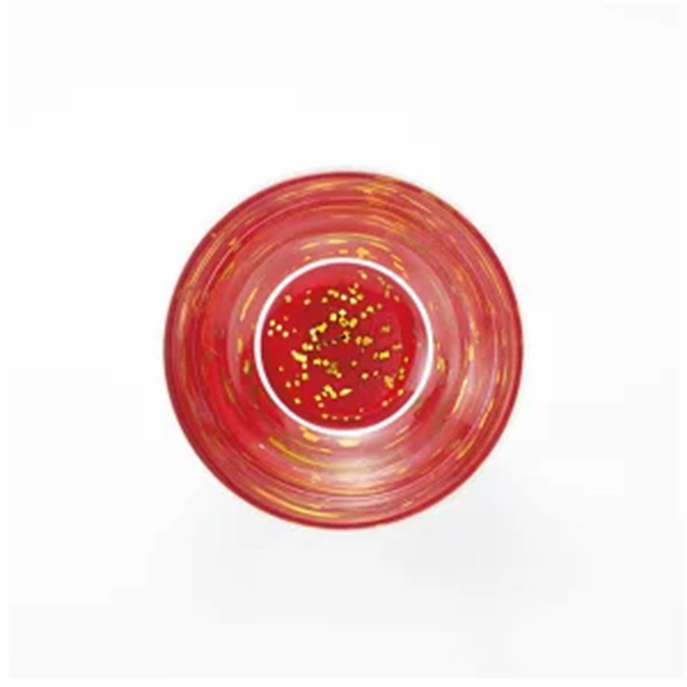 みよし漆器本舗 紀 州塗り ぬりもん de Verre 冷酒グラス きらり 単品 赤 100ml