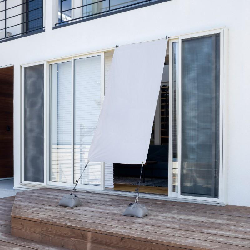 58406200 雨よけシェード W ライトグレー 0.9×2m