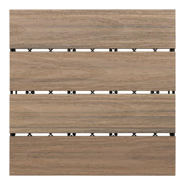 39170700 敷くだけデッキ 人工木 ウォールナット 9枚組