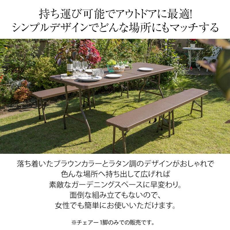 32905200 イージーキャリー ダイニングテーブル ラタン調 ブラウン