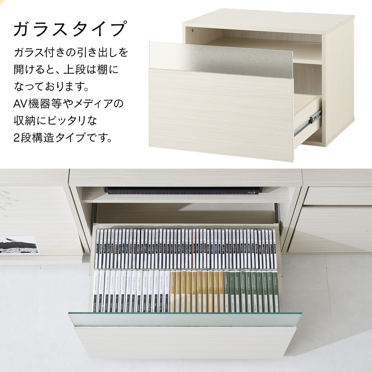 【完成品でお届け】[ 幅60cm ] キューブボックス型テレビ台〔ガラスタイプ〕（ウォールナット）キューブボックス 引き出し 扉付き テレビ台 ロータイプ カラーボックス 収納 シェルフ ローボード LKANET300247-1-WAL