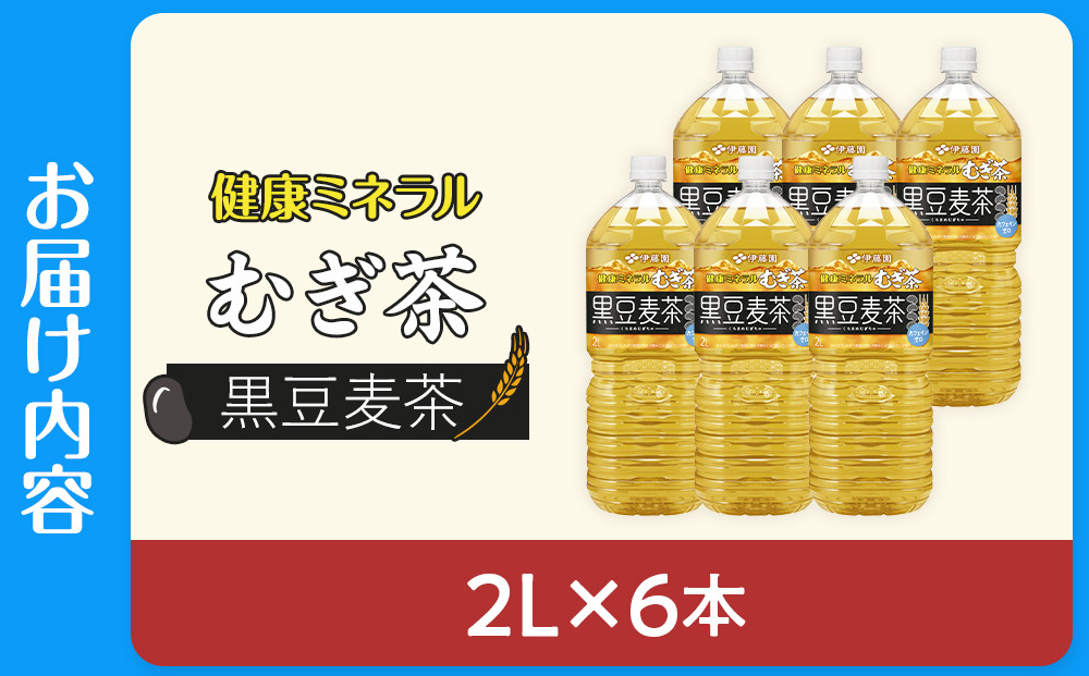 健康ミネラル麦茶黒豆麦茶 2L×1ケース （6本）