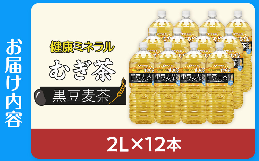 健康ミネラル麦茶黒豆麦茶 2L×2ケース （12本）