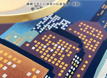 紀州漆器 木製 屏風時計 ニューヨーク 時計 置き時計 和柄 ギフト 国産 お土産 自由の女神 アメリカ NYスタイル おしゃれ アメリカン クロック［YS8］