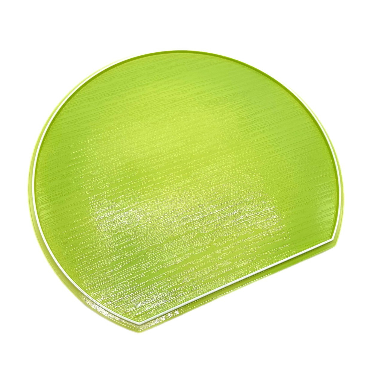 紀州漆器 半月盆 お盆 パステルカラー 約36cm グリーン