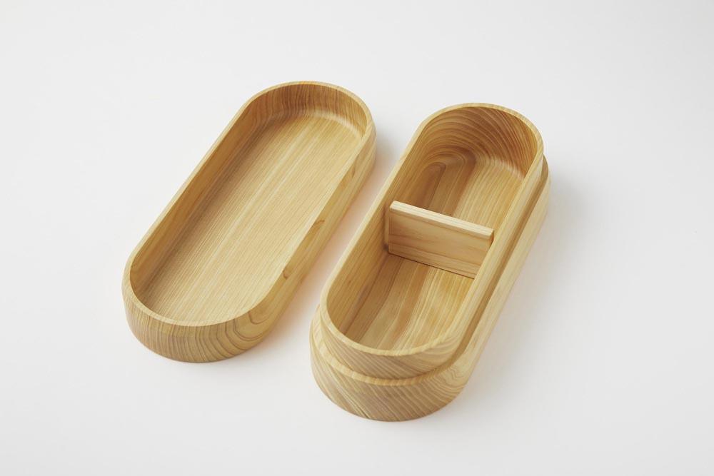 ◇紀州桧弁当箱 タイプ3 NA ナノコート 弁当包みセット【オハナ】