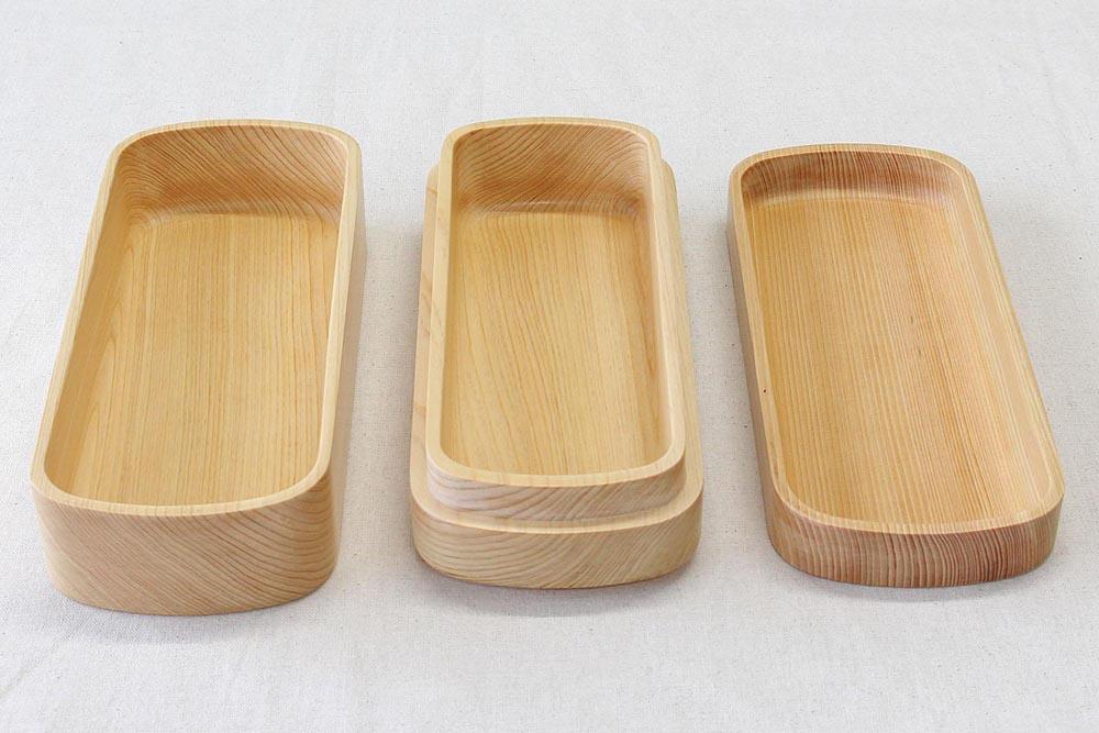 ◇紀州桧弁当箱 タイプ42 NAナノコート 弁当包みセット【ミズタマ】