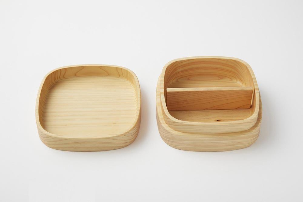 ◇紀州桧弁当箱 タイプVM NA ナノコート 弁当包みセット【コトリ】