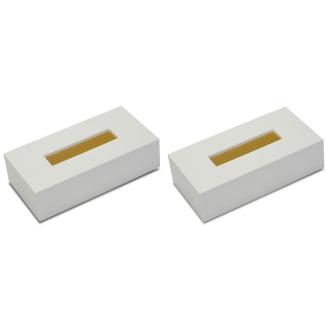 タツクラフト ティッシュBOX カラー ホワイト 2個組