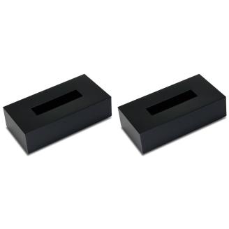 タツクラフト ティッシュBOX カラー ブラック 2個組