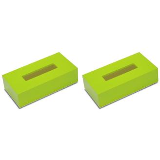 タツクラフト ティッシュBOX カラー グリーン 2個組