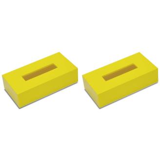 タツクラフト ティッシュBOX カラー イエロー 2個組