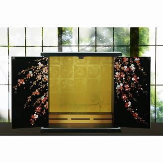 TATSU-CRAFT(タツクラフト) 漆器ミニ仏壇 金蒔 小 幅35奥行23高さ35cm