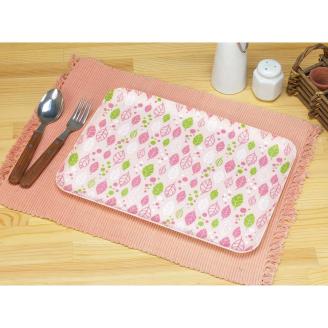 タツクラフト 友禅染和紙 トレー M 33cm 2枚セット スプリング リーフ ピンク