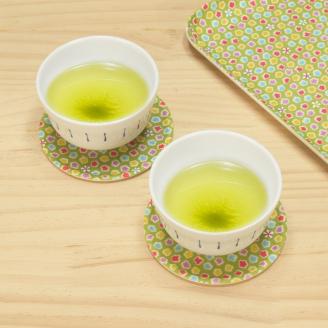 タツクラフト 友禅和紙コースター 5枚セット 桜 金平糖 緑