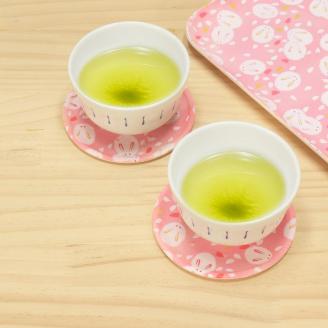 タツクラフト 友禅和紙コースター 5枚セット 桜 雪うさぎ