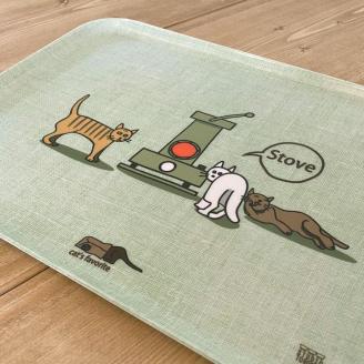 ネコダラトレイM角サイズ 12枚全柄セット ネコだらけ 猫グッズ