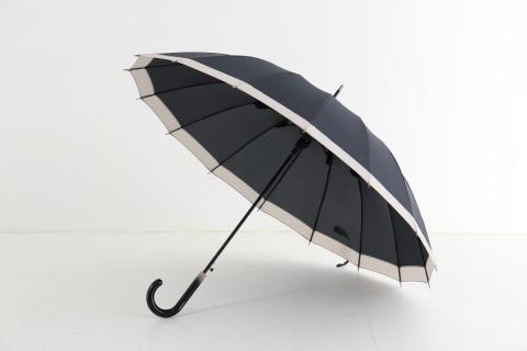 【ふるさと納税】傘　紀州漆器アンブレラ【グラデーションブラック】16本骨和傘　メンズ ｜ 男性　紳士　風に強い丈夫なグラスファイバー骨　カバー付き