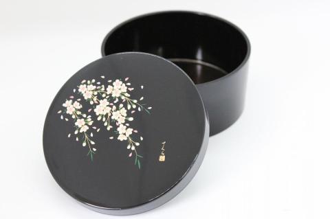 紀州漆器 ボンボニエール 黒 桜さくら: 海南市ANAのふるさと納税