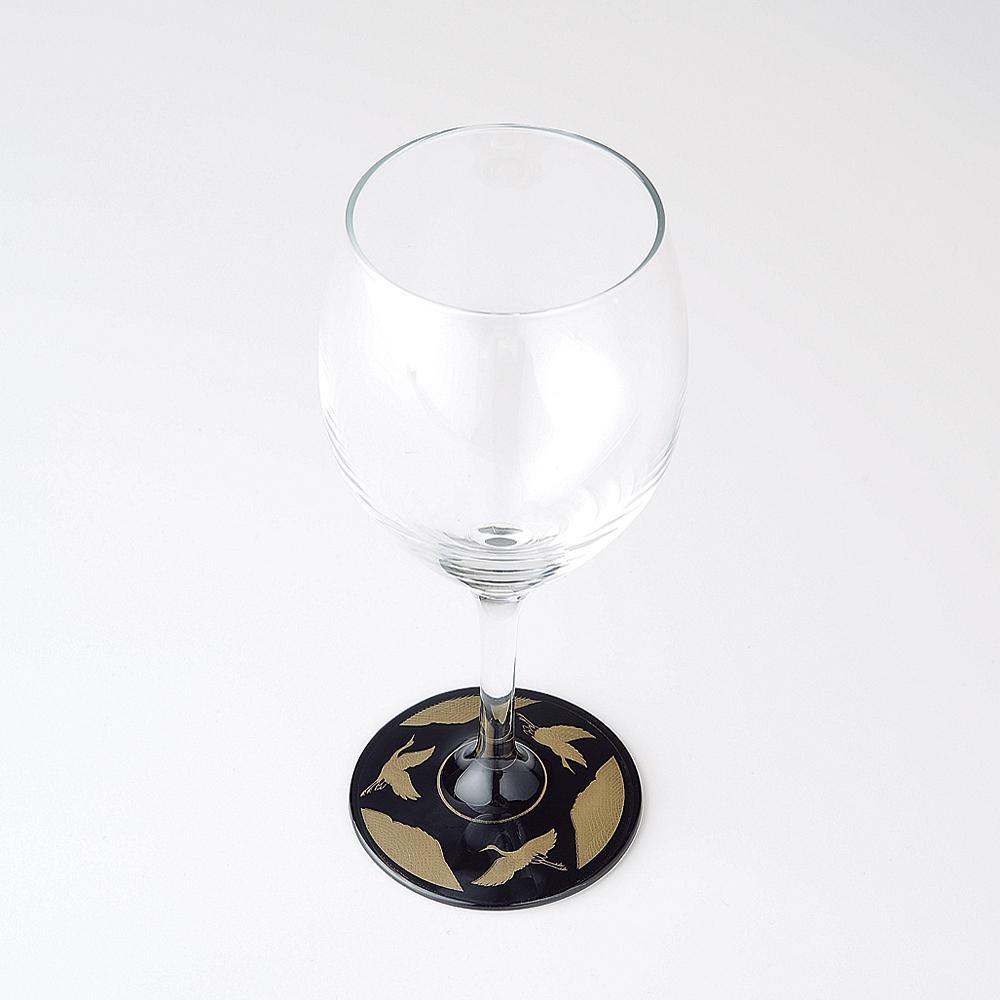 ぬりもん de Verre ワイングラス 万葉鶴 ペア