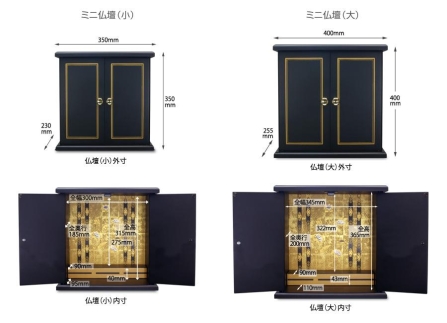 タツクラフト 紀州塗り ミニ仏壇 小 鉄黒