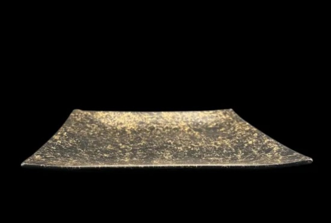 波スクエアプレート S 乱糸(マット仕上げ)漆黒