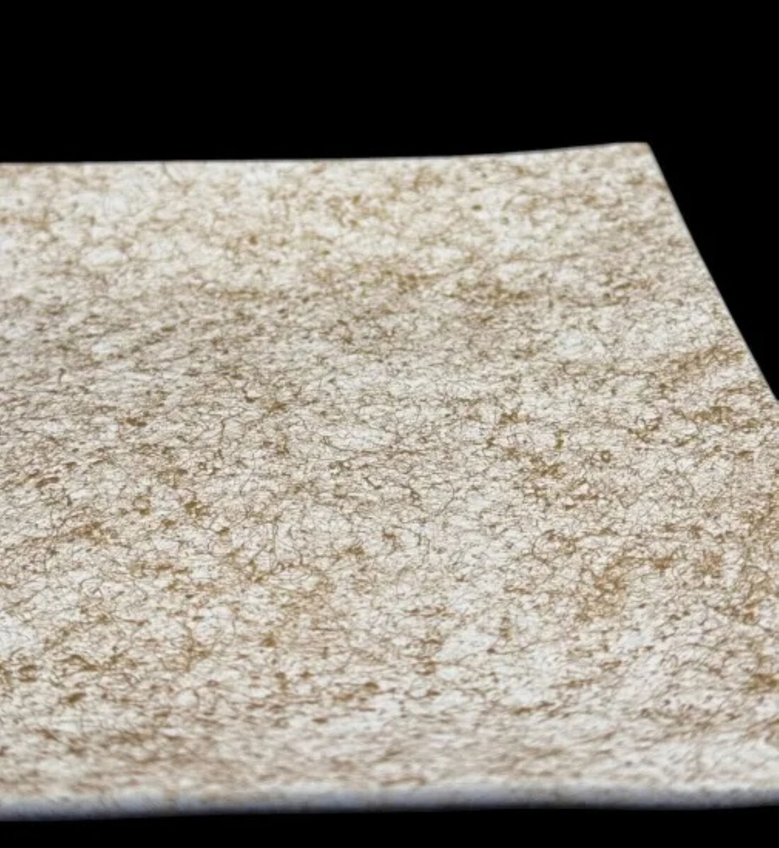 波スクエアプレート S 乱糸(マット仕上げ)純白