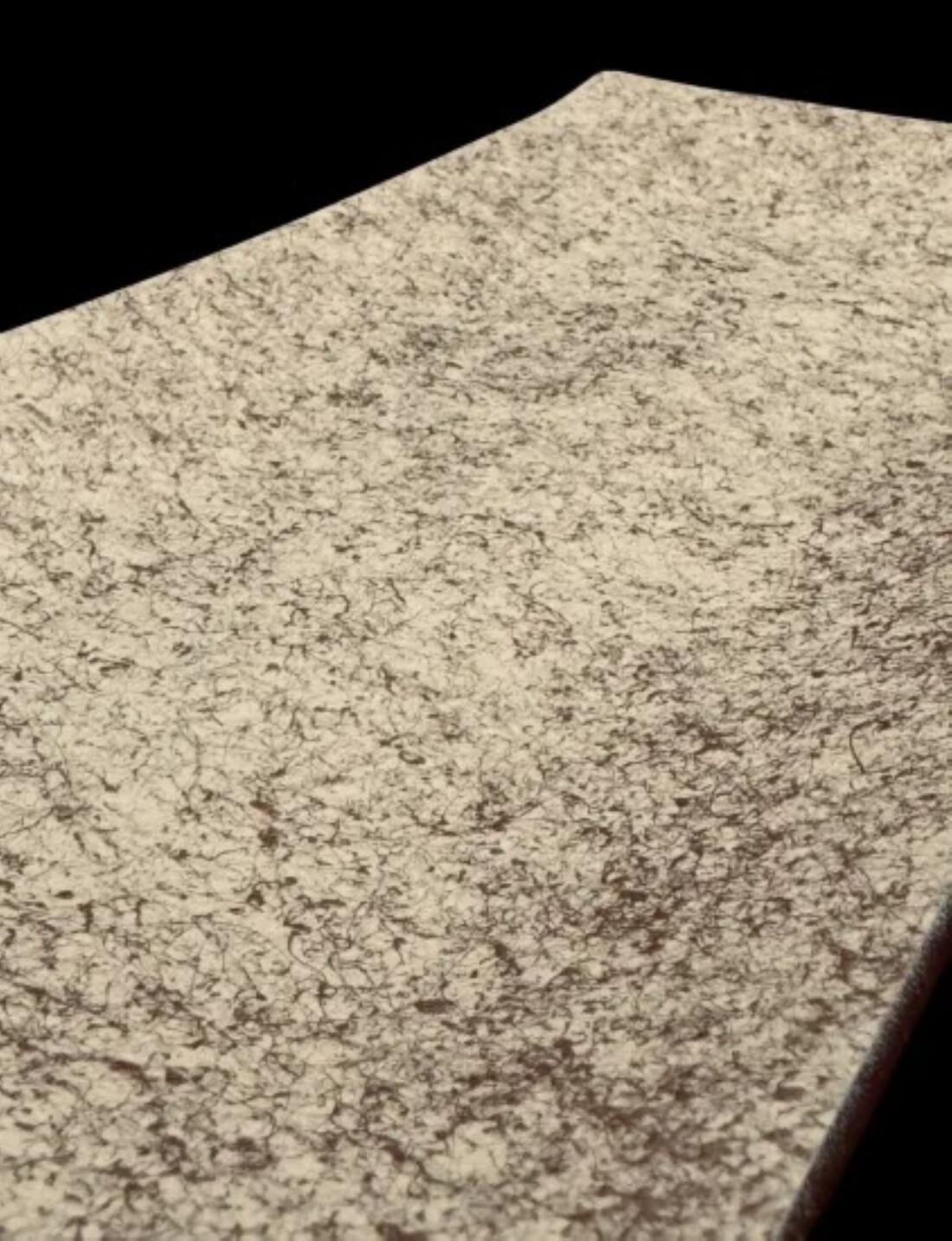 波レクタングルプレート 乱糸(マット仕上げ)漆白