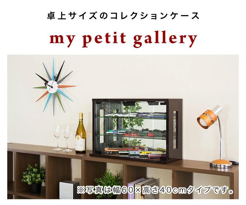 卓上コレクションケース 横型 ダークブラウン AKU100661302