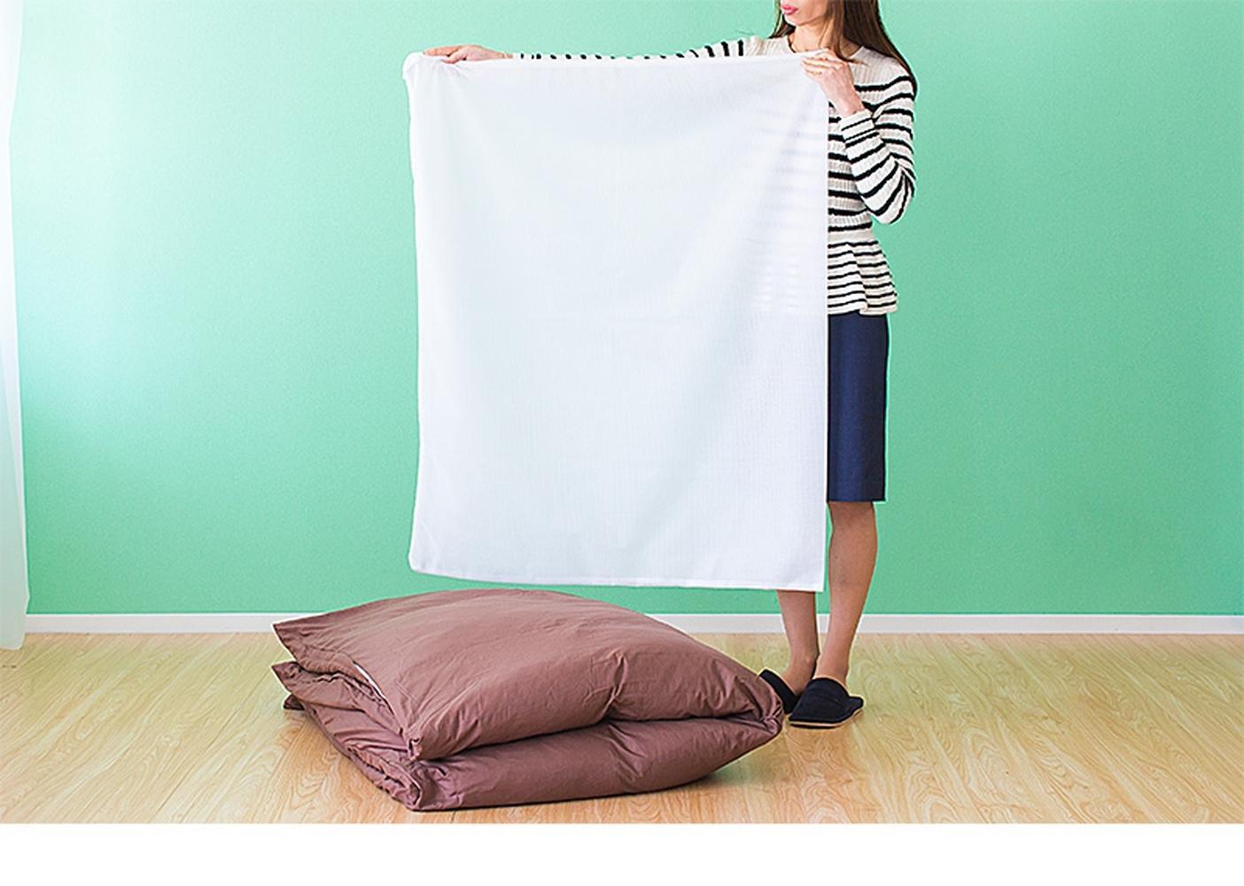 洗濯ネット 角型 約110cm×90cm 大型 布団 自宅 クリーニング 洗濯ネット ランドリーネット 布団用 大判 BYT1009981