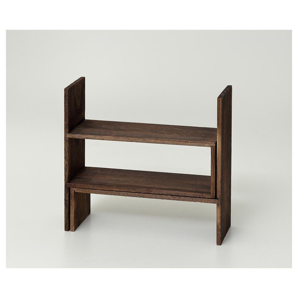 焼桐 スライドディスプレイラック 約W42.5～79×D15×H40cm AKU1044774