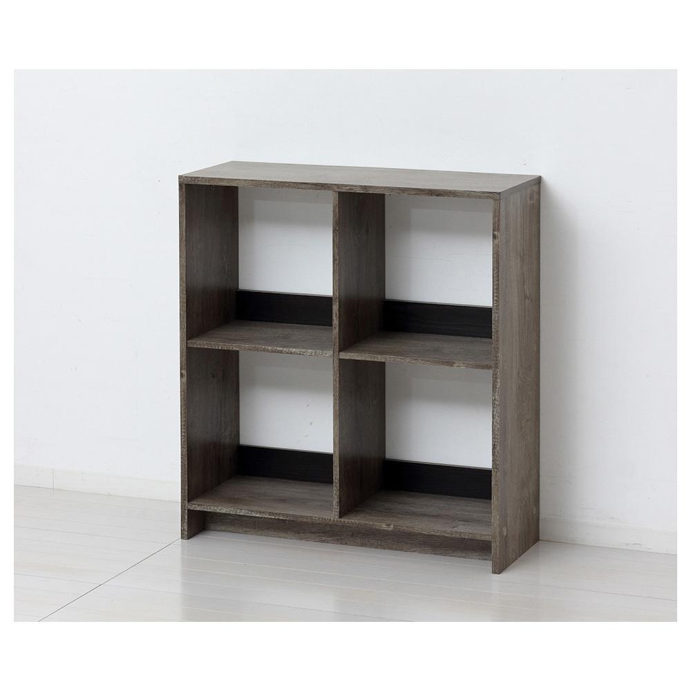 4マス オープンラック 約幅69×奥行26.5×高さ75.5cm AKU1044908