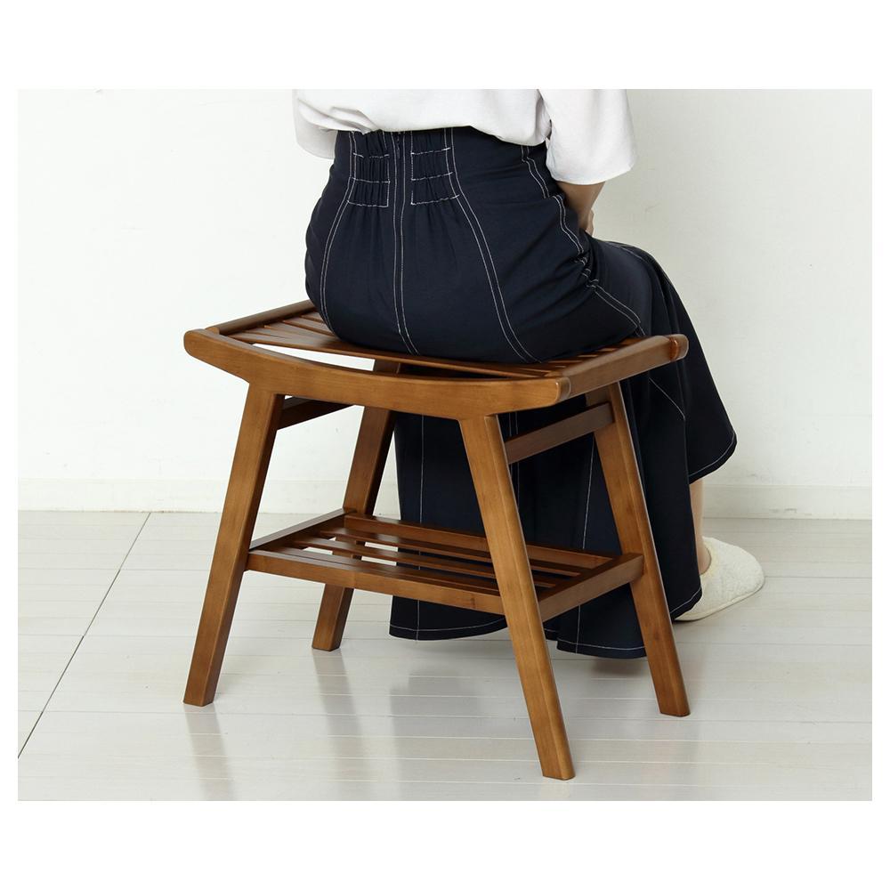 Bamboo スツール ブラウン 約幅52×奥行28.5×高さ44cm AKU104476702
