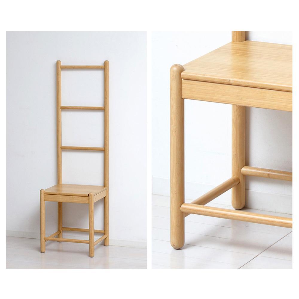 Bamboo ラダーチェア ナチュラル 約幅38×奥行35.5×高さ128.5(SH42)cm AKU1044769