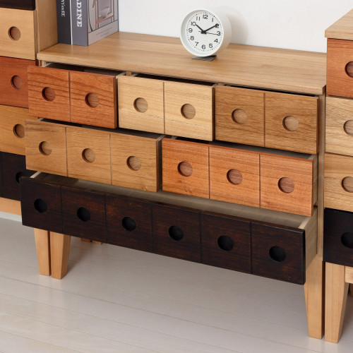 コンビネーションチェスト 3段 引出し6杯 幅74.5 高さ63.5 AKU1045063