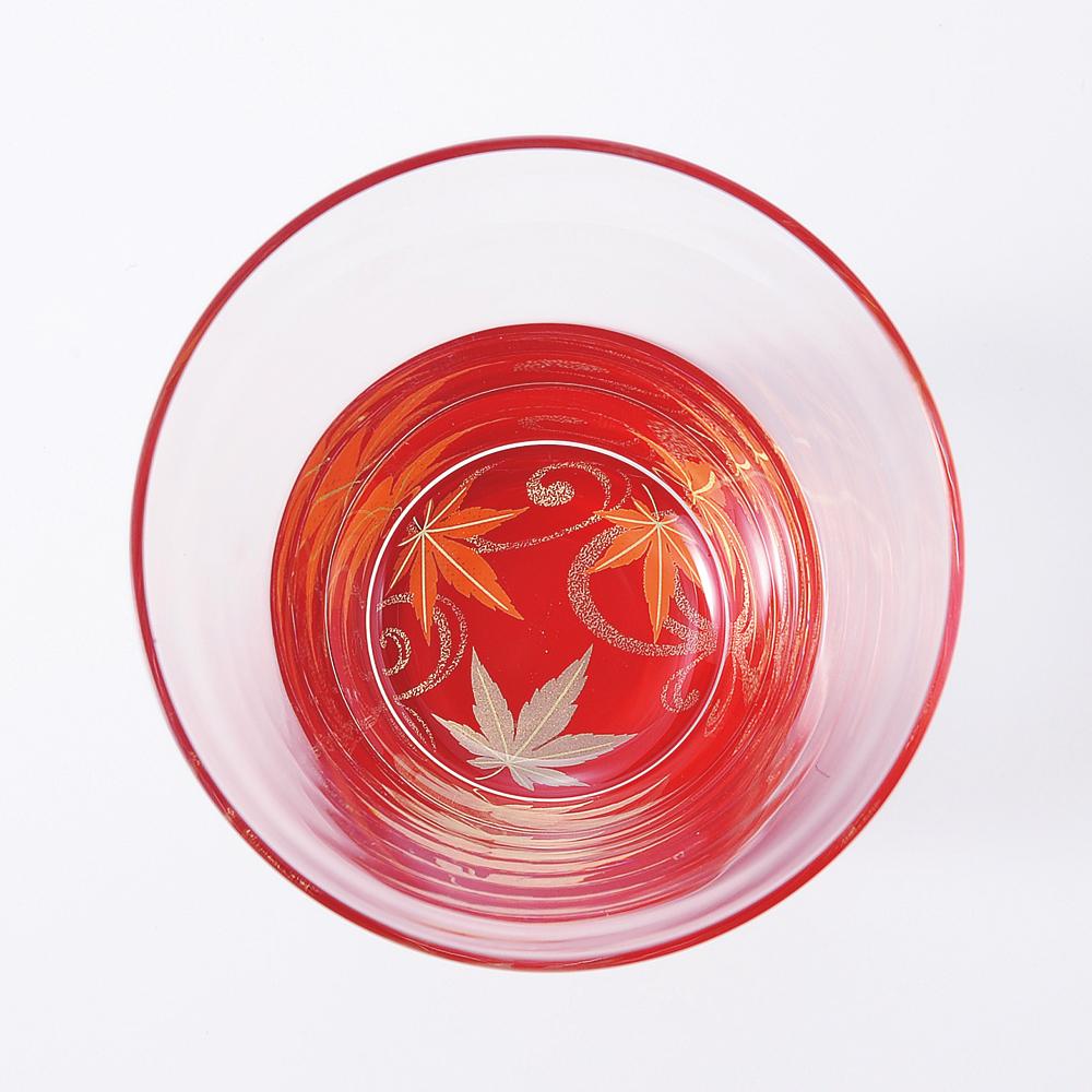 ぬりもん de Verre フリーグラス 蒔絵 紅葉 ペアセット