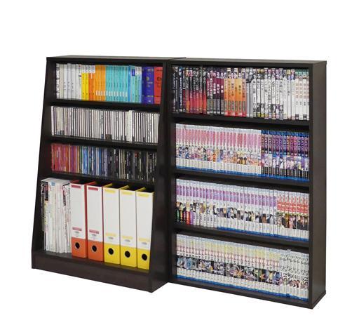 【ダークブラウン】大容量ホームシェルフW60