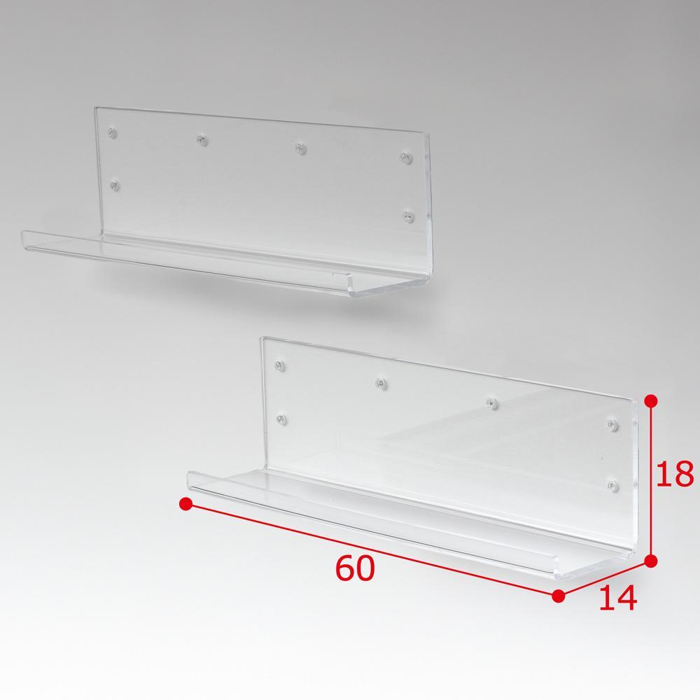 アクリリック ウォールシェルフ W60深型2個組