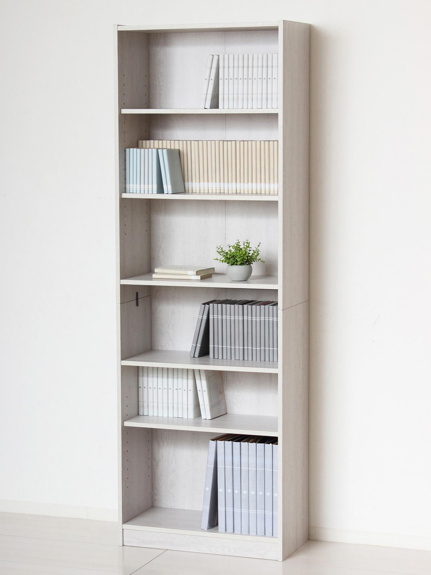 らくらく組立 文庫本棚W600 ホワイト