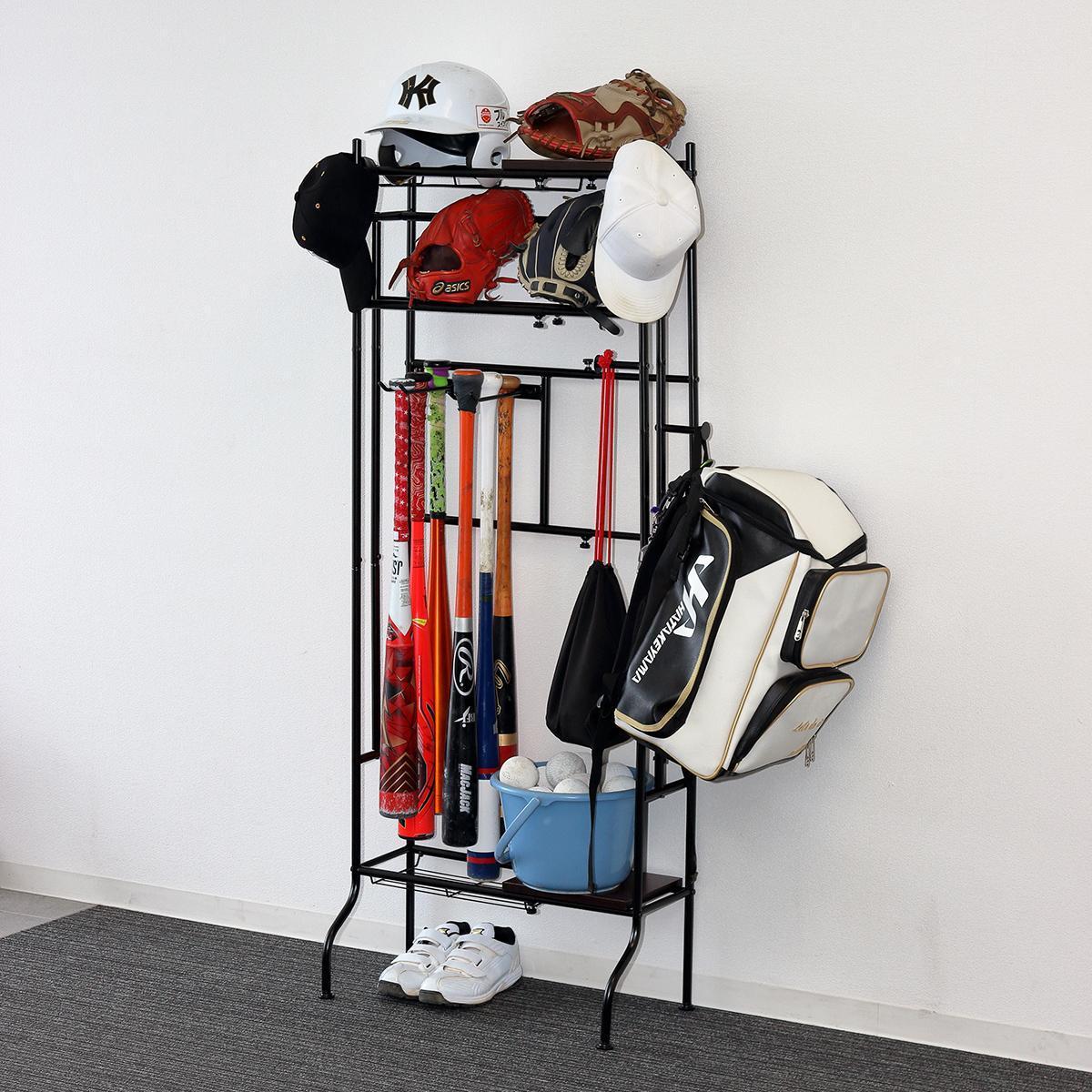 スポーツ用品ラック ブラック