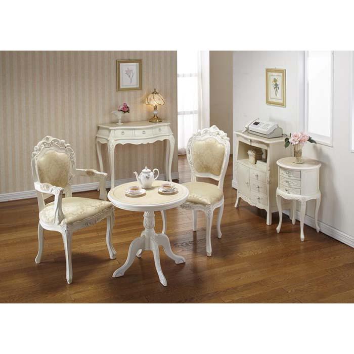 【ホワイト】フランシスカ チェアー肘なし