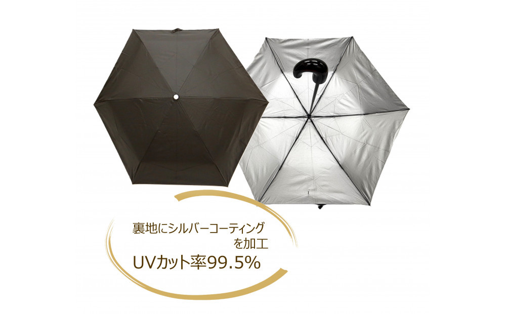 ［ふるさと納税］anon 日傘 曙塗り 黒シルバーコーティング加工 紀州漆器アンブレラ 晴雨兼用傘 UVカット 紀州漆器アンブレラ 折りたたみ傘 男女兼用デザイン