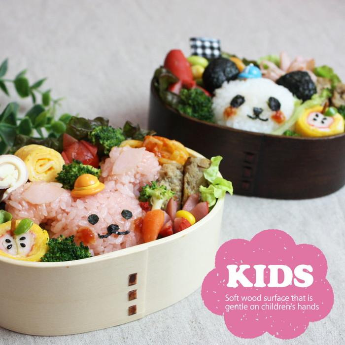 まげワッパちゃん 曲げわっぱ 弁当箱 Hinata 350ml 紀州漆器【漆塗り】  みよし漆器本舗 紀州塗り