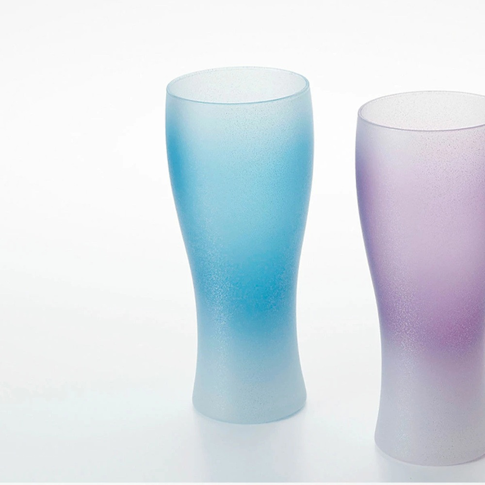 みよし漆器本舗 紀州塗り ぬりもん de Verre ビアグラス クールグラデーション 単品 パープル 335ml