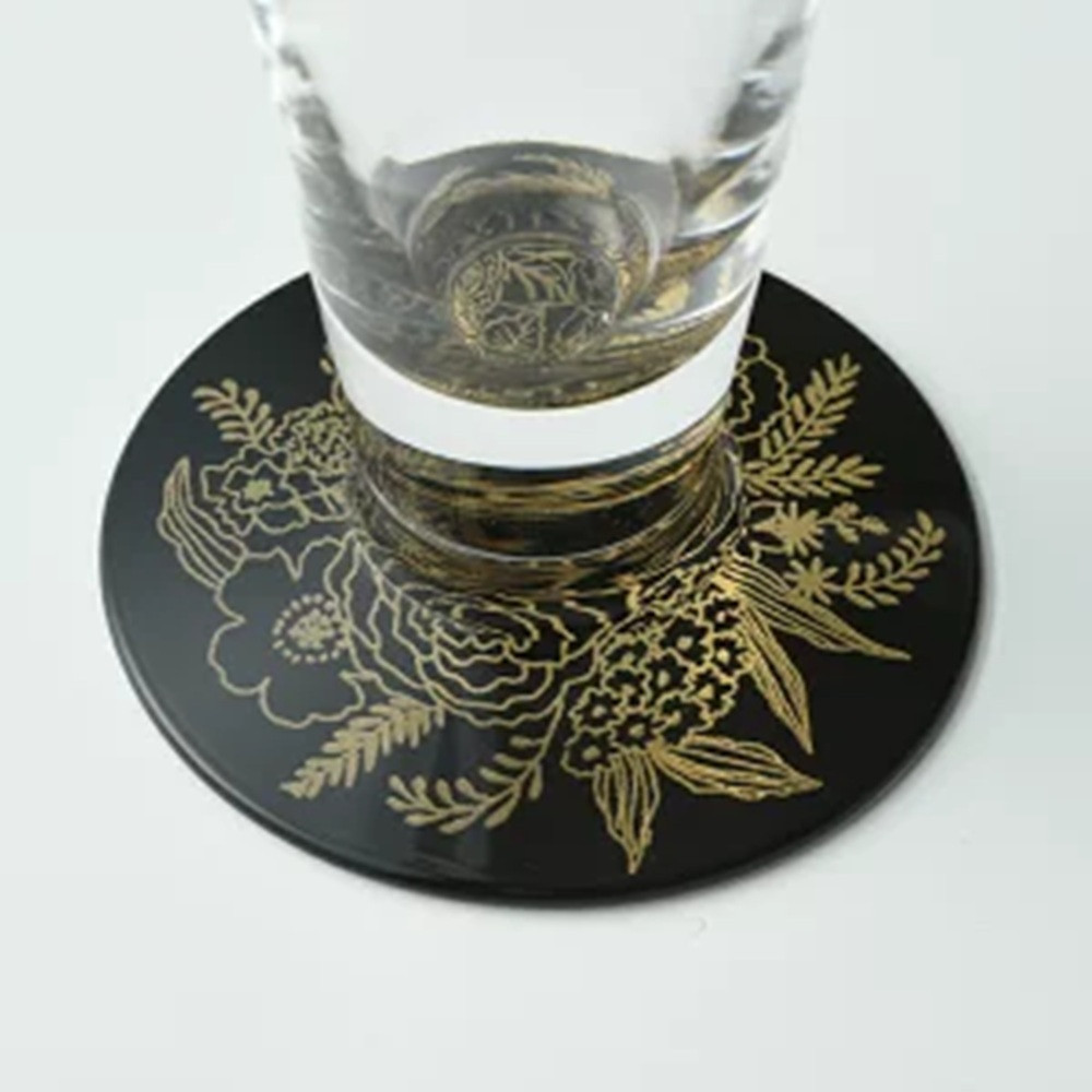 みよし漆器本舗 紀州塗り ぬりもん de Verre ピルスナーグラス 金 ボタニカル 285ml