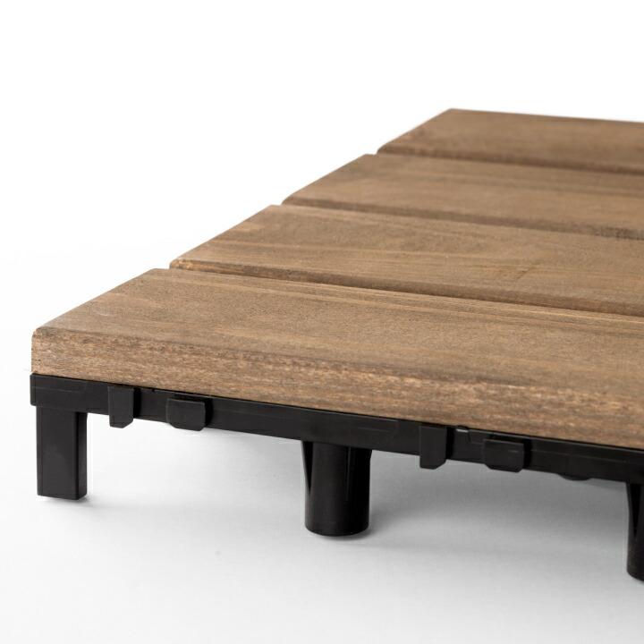 39060100 ベースアップ 敷くだけデッキ 天然木 9枚組