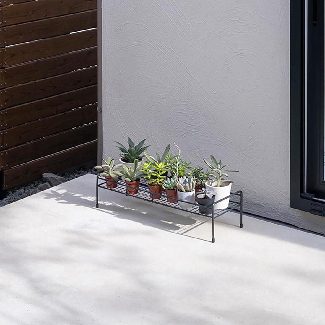 98915700 シンプルプラントスタンド スクエア S 約幅60.5cm×奥行20.5cm×高さ15cm