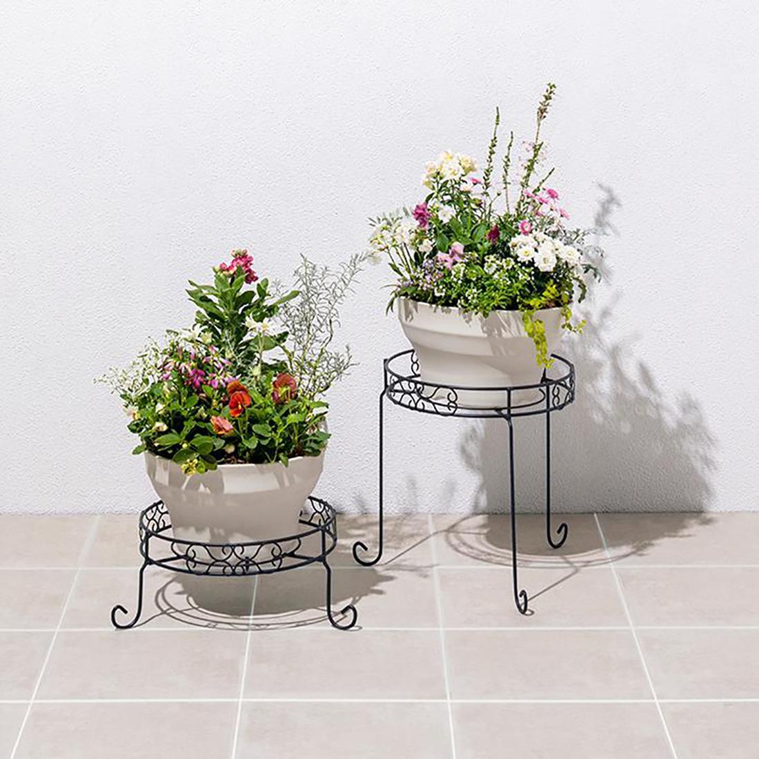 98917100 デザインフラワースタンド ラウンド S 約幅38.5cm×奥行38cm×高さ15cm